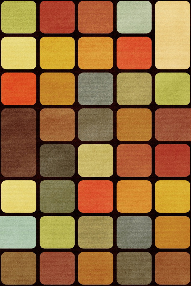 Квадратики Кубика Рубика в стиле ретро обои для IPhone