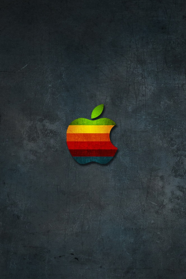 Лого Apple в стиле гранж - обои для Iphone
