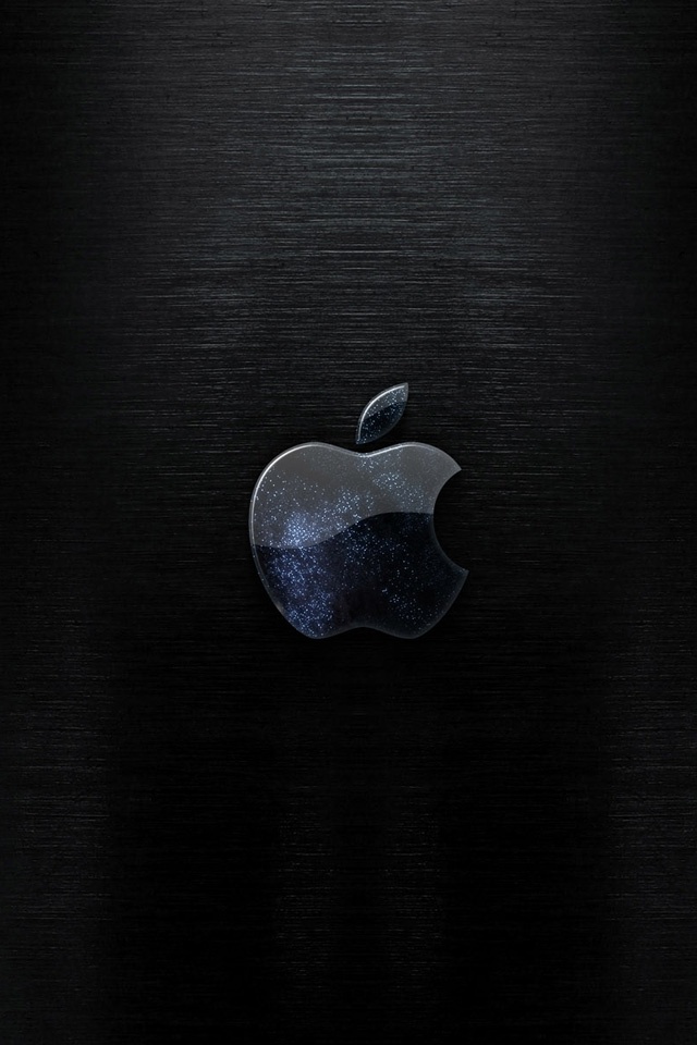 Темно синий логотип Apple обои для IPhone