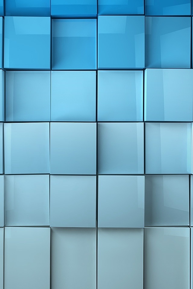Голубые кубы - обои для Iphone